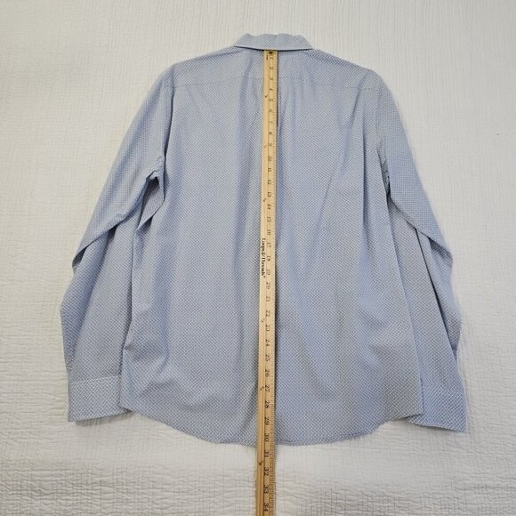 Michael Kors Button Up Shirt Men's Large Blue Floral Slim Fit EUC LN Old Money - Picture 14 of 15